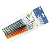 Schulpinsel-Set 10-teilig Haarpinsel Nr. 1, 2, 3, 4, 6 und 10, Borstenpinsel Nr. 6, 8, 10 und 12von "TSI"