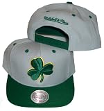 Boston Celtics Two Tone White / Green Snapback Adjustable Plastic Snap Strap Back Hat / Cap