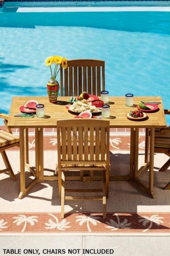 Rectangular-top Folding Table Butterfly-base Teakwood