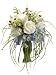 Pack of 2 White & Blue Mixed Flower Wedding Bouquets
