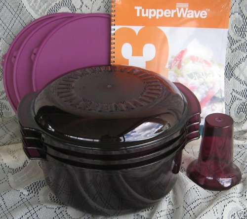 Tupperware Round Stack Cooker 9 Pc Purple Microwave NEW product image