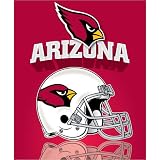 Arizona Cardinals Light Weight Fleece NFL Blanket (Grid Iron) (50x60")"