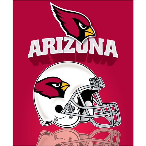 Arizona Cardinals Light Weight Fleece NFL Blanket (Grid Iron) (50x60