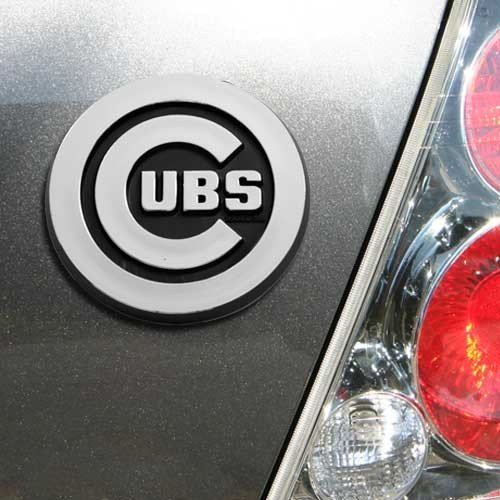 Chicago Cubs Silver Car Emblem