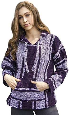 New Baja Hoodie Original Mexican Drug Rug 100% Recycled Fibers Jacket