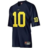 Nike Michigan Wolverines #10 Navy Blue Replica Football Jersey