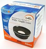 Zeikos  ZE-WA58B  58mm 0.45X  high definition Super Wide Angle lens with Macro attachment, includes lens pouch and cap covers (Life Time Warranty)