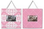 Trend Lab Versailles Pink and White 2 Piece Frame Set
