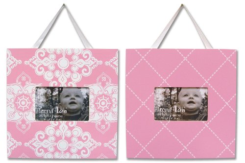 Trend Lab Versailles Pink and White 2 Piece Frame Set