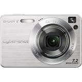 Sony Cybershot DSCW120 7.2MP Digital Camera with 4x Optical Zoom with Super Steady Shot (Silver)