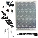 BookCover Edition Travel Case for Sony PRS 600 ( PRS600 PRS-600 )+ Includes a Home and Car Charger + Retractable USB Data Sync Cable + 4-inch eBigValue Determination Hand Strap + 4GB Mini SD Card with SD Card Adaptor (Good to listen to your MP3's with Sony Reader) + Stereo In-Ear Headphones (White) (Ultimate Combo, Retail: $80.00)