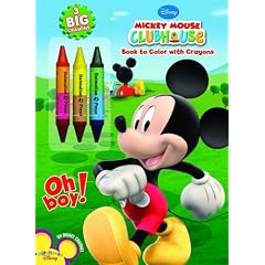 Mickey Mouse Clubhouse Book to Color: Mickey [With 3 Big Crayons 2 Colors Each]