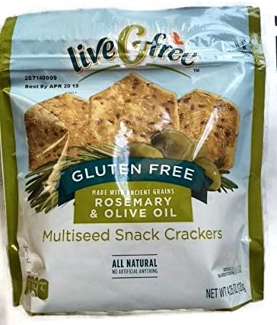 Live G Free Gluten Free Multiseed Crackers - Rosemary &amp; Olive Oil - (Pack of 2)