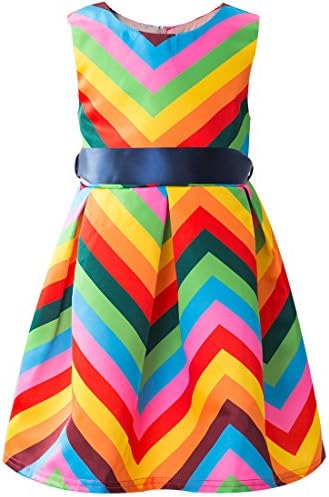 Newill Girls Cute Chervon Printed Vintage With Cotton Lining