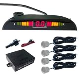 Koolertron (TM) Led Display Car Reverse Parking Radar Detector + 4 Sensor -Silver