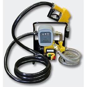 Pompe fuel gasoil mazout mobile 230V compteur pistolet auto + conn. m�talliques