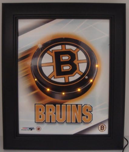 NHL Boston Bruins LED Picture Frame 12" x 10.5" Stand Wall Hang