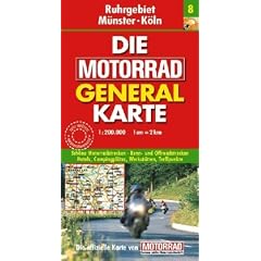 Motorrad Generalkarte Deutschland Ruhrgebiet, M�nster, K�ln 1:200 000