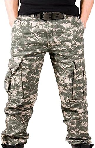 Xanyi Men's Washed Ripstop Camo Outdoor Combat Tactical Pant 34 Green