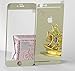 HYAIT Colored MIRROW Coating iPhone6 PLUS Tempered Glass Cool Ultra-thin Back + Front cover shield protector Case for iPhone6 5.5 inch - Gold