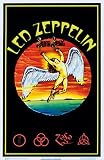 Led Zeppelin (Swan Song) Flocked Blacklight Music Poster Print - 24" X 36"