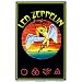 Led Zeppelin (Swan Song) Flocked Blacklight Music Poster Print - 24" X 36"