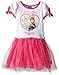 Disney Girls' Frozen Sisters Keyhole Sleeve Tutu Dress