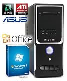 Produkt-Bild: PC - CSL Sprint 5231Pro - Office DualCore! PC-System mit AMD Athlon II X2 250 2x 3000 MHz, 500GB SATA, 4096MB DDR3, Radeon HD 3000, DVD-RW, CardReader, 7.1 Sound, GigLAN, Windows 7 Professional, Office 2010 preloaded