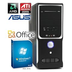 PC - CSL Sprint 5231Pro - Office DualCore! PC-System mit AMD Athlon II X2 250 2x 3000 MHz, 500GB SATA, 4096MB DDR3, Radeon HD 3000, DVD-RW, CardReader, 7.1 Sound, GigLAN, Windows 7 Professional, Office 2010 preloaded