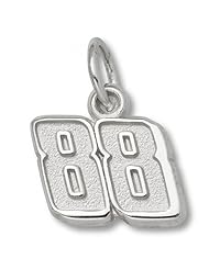 Sterling Silver 88 Dale Earnhardt Jr. #88 Nascar Pendant - 5/16"