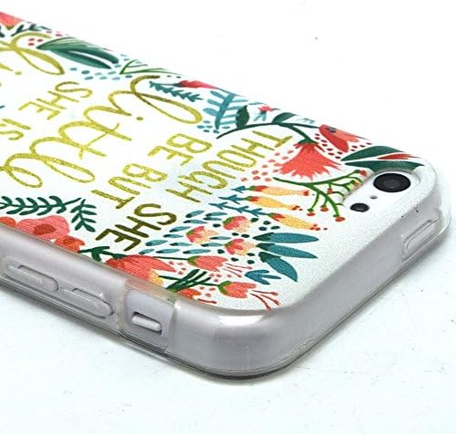 KaiXuan LingYun? Flexible TPU Rubber High Impact Creative fashion for Girls Soft Case Slim Fit Cover Cute Patterned Beautiful Flower Back Cover Skin for iphone 5C Case iphone 5c cover