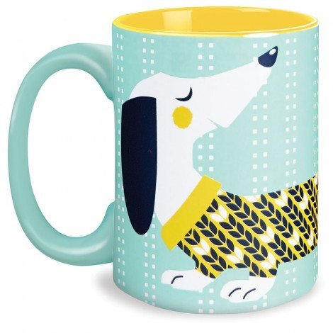 Kitsch'n Glam Mug Dachshund, Yellow