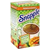 Snapple Mango Green Tea, Tea Bags, 20-Count Boxes (Pack of 12)