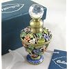 Swarovski Crystals Perfume Bottle Flowered Round Antique Vintage(Style May Vary)