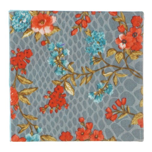 Capelli New York Floral Pu 3"X3" Square Compact Mirror Grey Combo