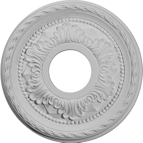 12 1/8"OD x 3 5/8"ID x 1"P Palmetto Ceiling Medallion