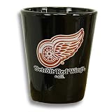 Detroit Red Wings Black Team Name Shot Glass