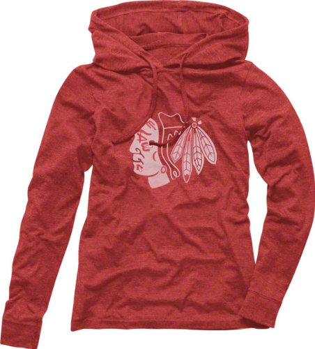 Chicago Blackhawks Women's Retreat Long Sleeve Red Hooded Shirt