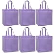 Reusable Grocery Tote Bag Dusty Lilac 6 Pack