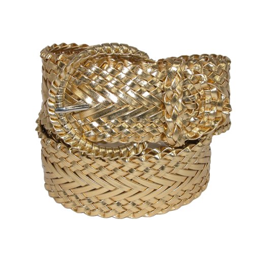 CTM® Womens 2 Inch Wide Adjustable Braided Belt