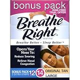 Breathe Right Original Nasal Strips, Tan, Large 14 ea