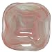 Colorful Recycled Art Glass Extra Small Rouge Zen Plate 6.75"D Set / 2
