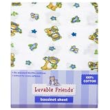 Fitted Bassinet Sheet - yellow, one size by Luvable Friends