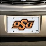 Oklahoma State Cowboys White Metal License Plate