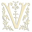 Set of 6 Monogram Embroidered Guest Towel - V Set of 6 Monogram Embroidered Guest Towel - V