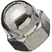 18-8 Stainless Steel Acorn Nut, Inch, Right Hand