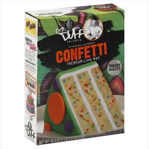 Duff Decorating Cake Mix Premium Confetti 18 Oz Pack Of 12