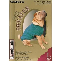 Confetti Dog Sweater - Turquoise / Large