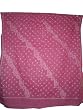 Hand Embroidered Pink Sari Wrap Dress with Blouse on Cotton Fabric