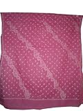 Hand Embroidered Pink Sari Wrap Dress with Blouse on Cotton Fabric